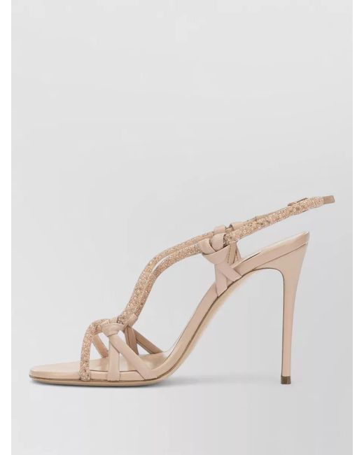 Casadei Natural Sandals Open Toe Ankle Strap Embellished