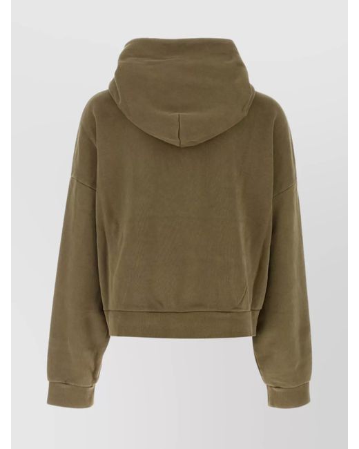 Entire studios Green Oversize Sweatshirt Hooded Front Pocket for men