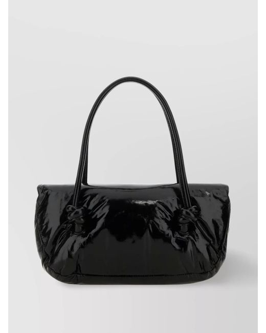 Jil Sander Black Knot Small Leather Shoulder Bag