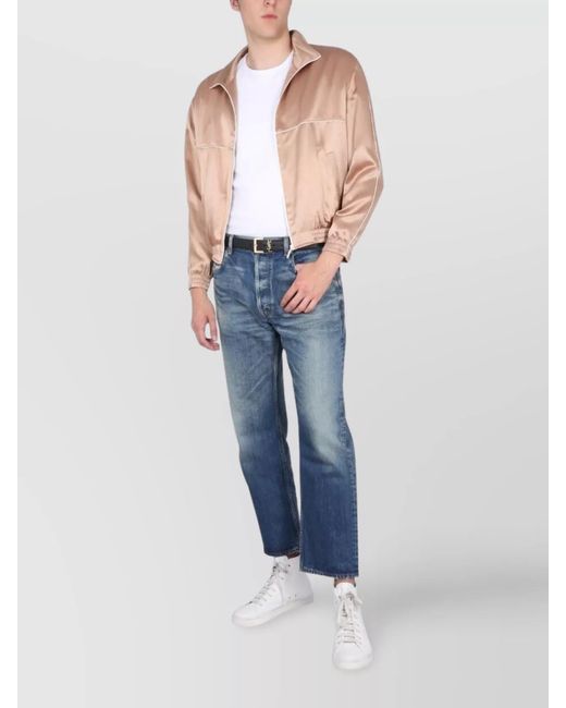Saint Laurent Blue Teddy Zip Jacket for men