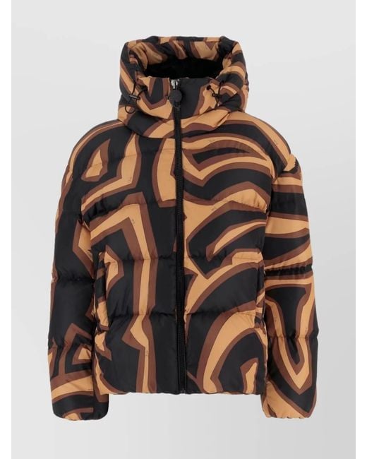 Emilio Pucci Black Printed Down Puffer Jacket