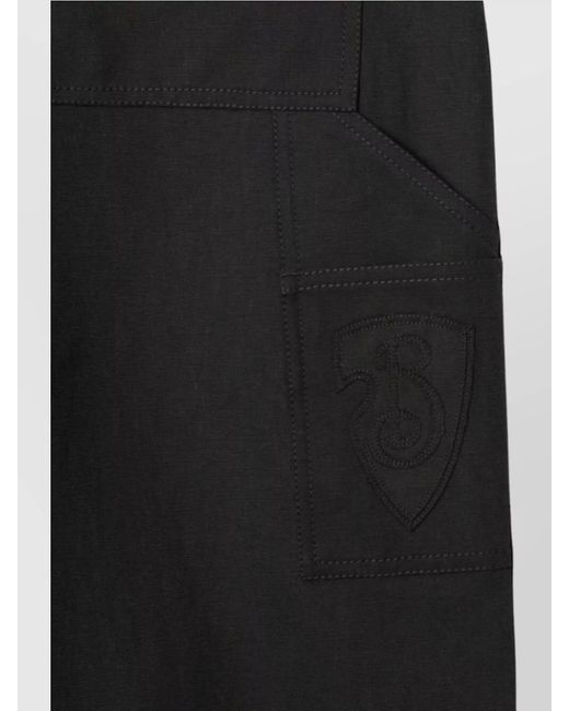Burberry Black Cotton Oversized Straight-Leg Carpenter Trousers for men