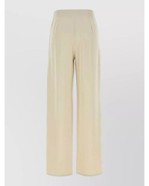 Max Mara Natural Silk Wide-Leg Trousers