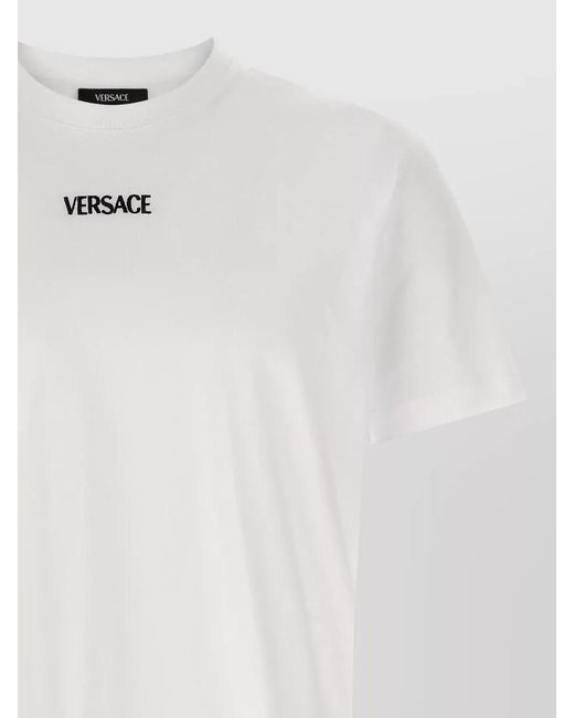 Versace White Cotton Short-Sleeve T-Shirt for men