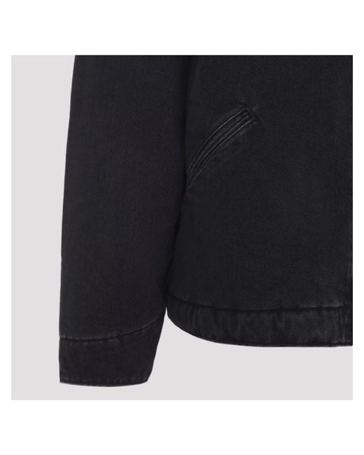 Carhartt Blue Cotton Velvet Collar Zip Lightweight Jacket for men