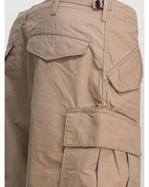 Beams Plus Natural Mil Cargo Shorts Belt Loops Pockets for men