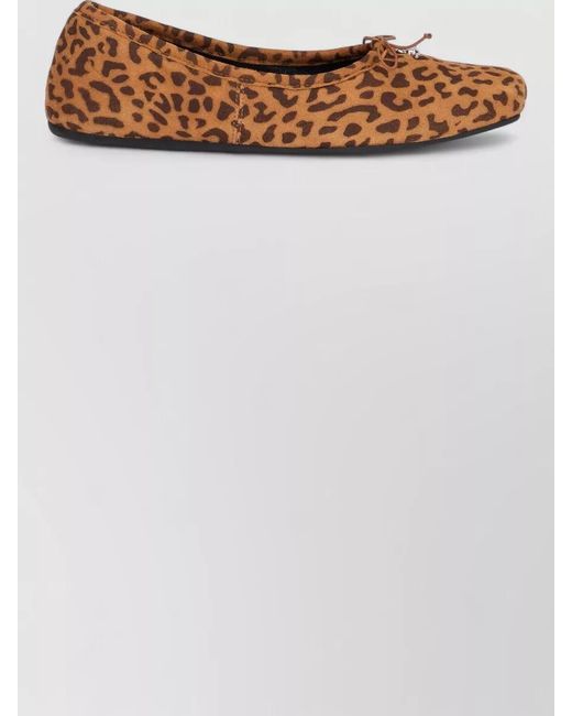 Vivienne Westwood Brown Leather Leopard Ballerina Flats
