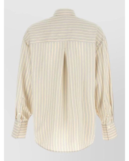 Totême Natural Silk Blend Oversized Striped Shirt