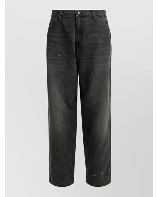 Carhartt Black Straight-Leg Denim Work Pants for men