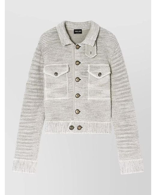 Giorgio Armani White Cropped Jacket