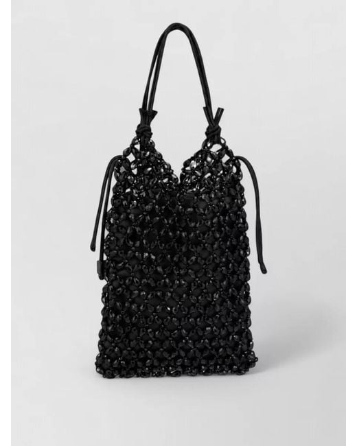 Staud Black Na Crystal Beach Bag