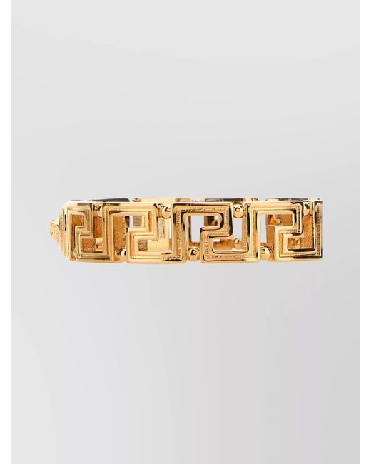 Versace Metallic Engraved Medusa Head Bracelet