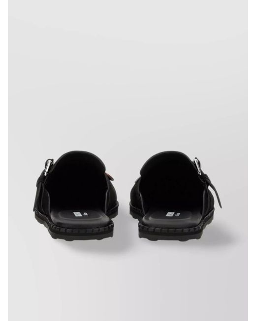 Moschino Black Leather Sandals
