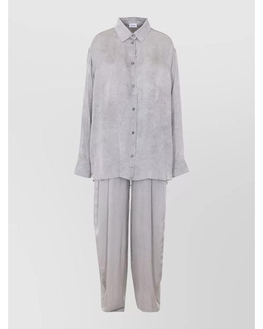 ANDAMANE Gray Viscose Long-Sleeve Shirt