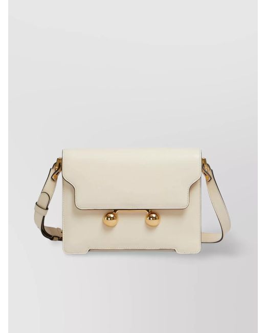 Marni Natural Adjustable Strap Structured Shoulder Bag