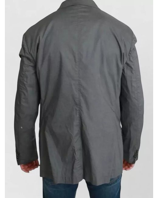 Dolce & Gabbana Gray Cotton Single Breasted Blazer for men