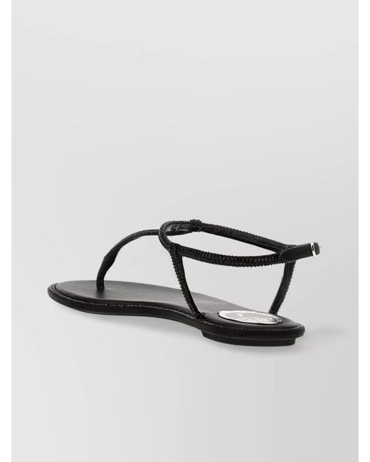 Rene Caovilla Metallic Leather Sandals