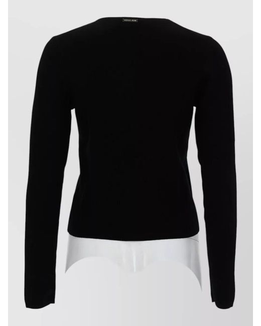 Michael Kors Black Merino Wool Cardigan
