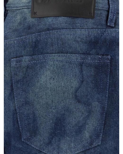 Off-White c/o Virgil Abloh Blue Denim Straight-Leg Bermuda Shorts for men