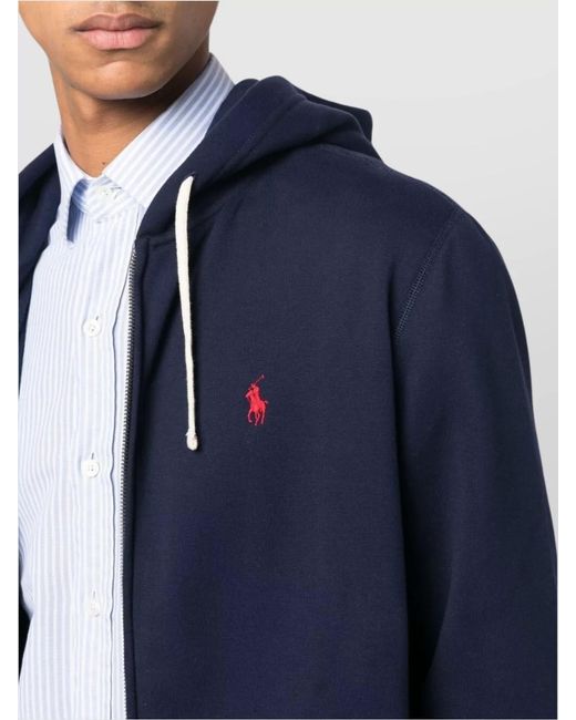 Polo Ralph Lauren Blue The Cozy Hooded Sweater for men