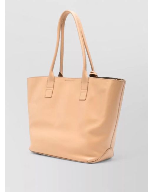 Hogan Natural Small Leather Tote Bag