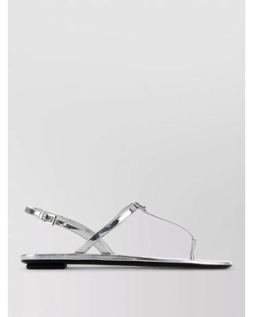 Prada White Leather Thong Sandals Open Toe Slingback