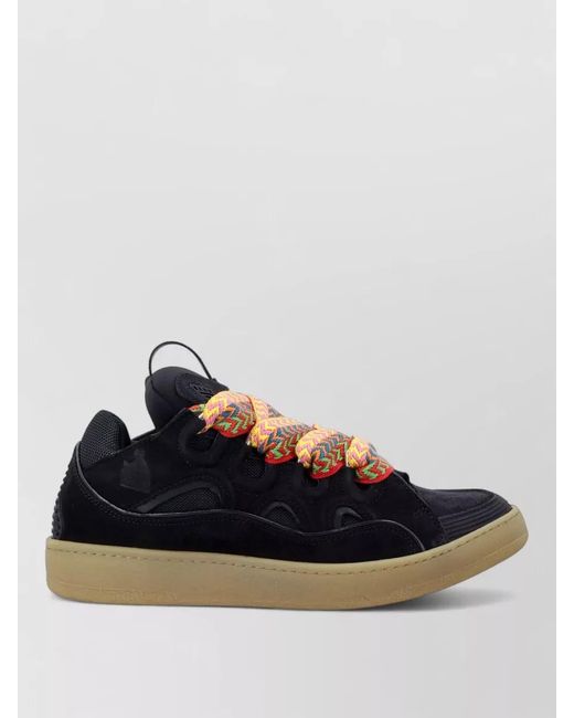 Lanvin Blue Leather Low-Top Sneakers for men