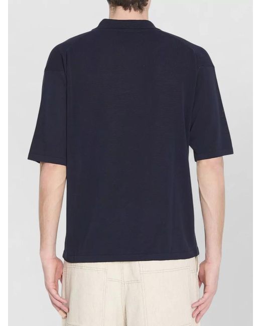 Roberto Collina Blue Cotton Polo Shirt Regular Fit Short Sleeves for men