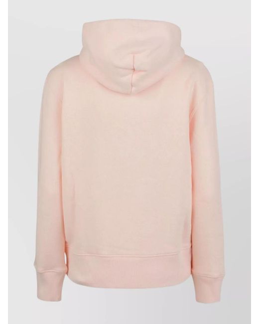 Autry Pink Cotton Hooded Sweatshirt