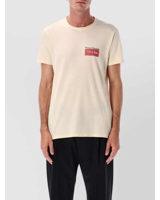 Maison Margiela Natural Cotton Printed T-Shirt for men