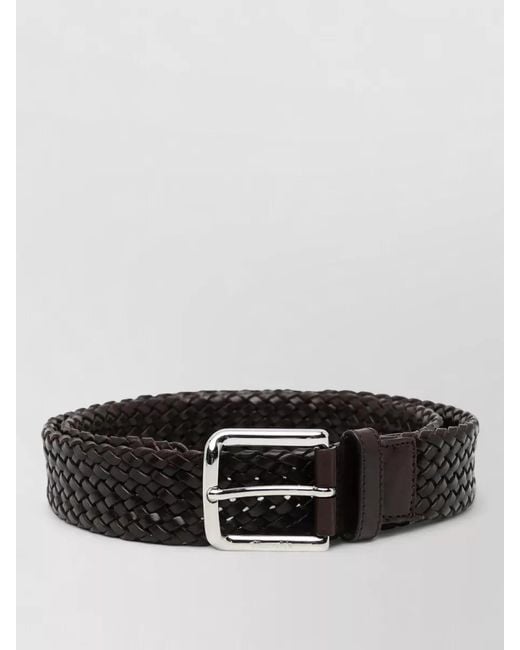 Church's Black Leather Belt Woven Design Casual Style for men