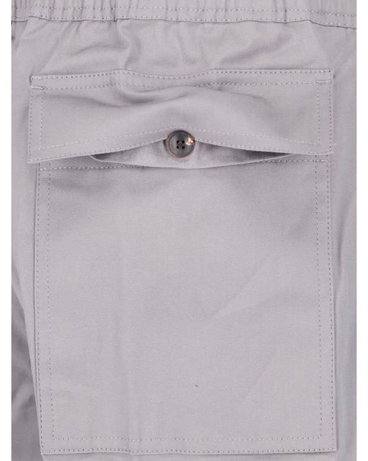 Rick Owens Gray Straight Leg Pants Back Button Pocket for men