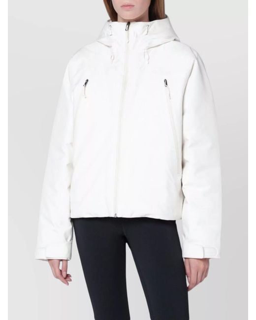 The North Face White Down Hooded Parka Coat