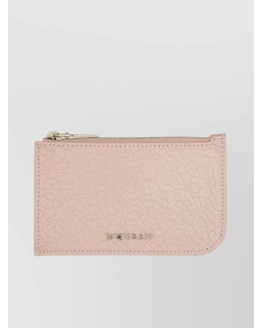 McQueen Pink Leather Cardholder