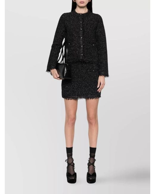 Gucci Black Metallic Mini Skirt