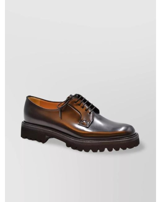 Church's Brown Lace-Up Shoes Chunky Sole