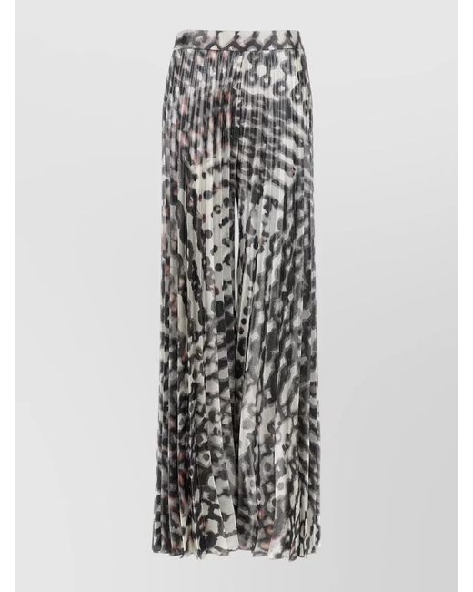 Gianluca Capannolo White Antonia Pants Elastic Waist Pleated Midi