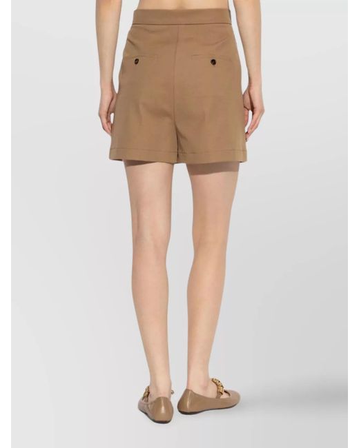 Max Mara Natural Cotton Tailored Shorts
