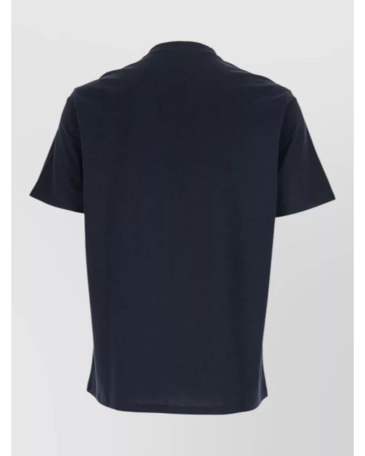 Emporio Armani Blue Logo Cotton T-Shirt for men