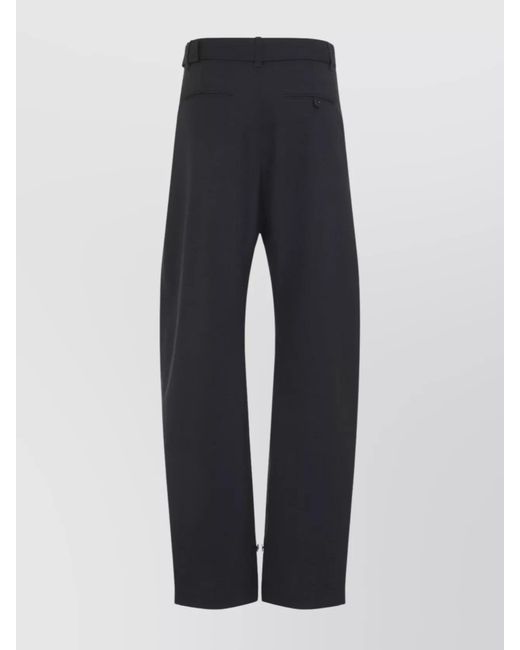 Lemaire Blue Curved-Leg Relaxed-Fit Tailored Trousers