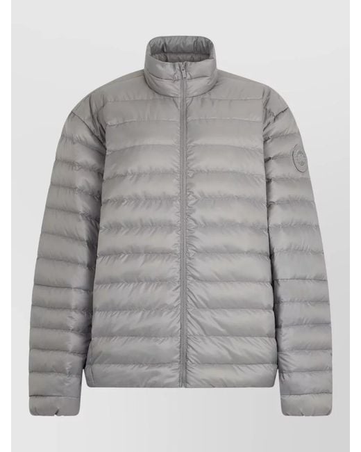 Canada Goose Gray Quilted High Collar Padded Jacket for men