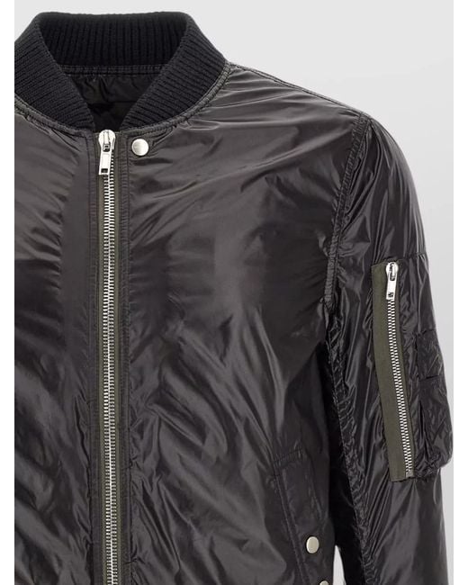 Rick Owens Black Solid Bomber Jacket for men