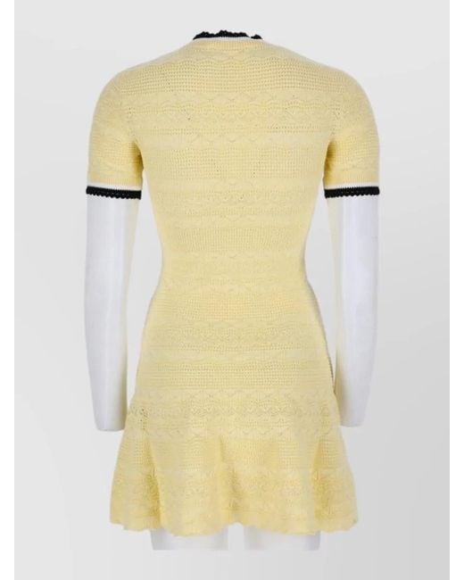 Self-Portrait Multicolor Pointelle Knit Mini Dress