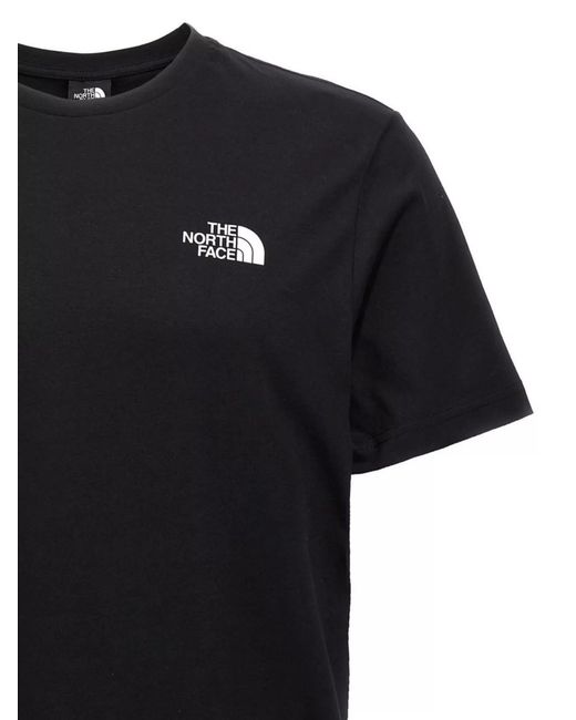 The North Face Black Cotton Logo T-Shirt for men