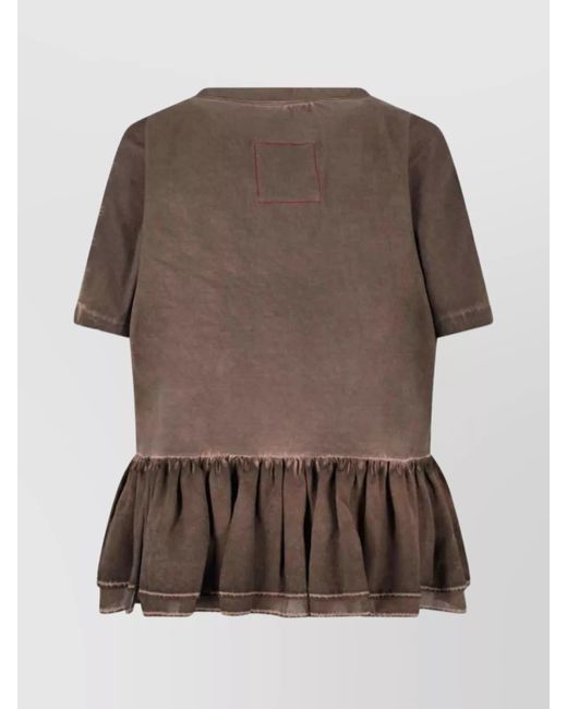 Uma Wang Brown Oversized Cotton T-Shirt