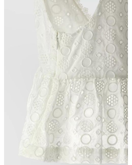 Pinko White Cotton Kiersten Tank Top