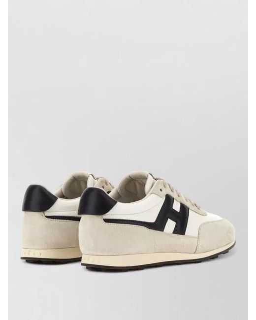 Hogan White Leather Low-Top Sneakers for men