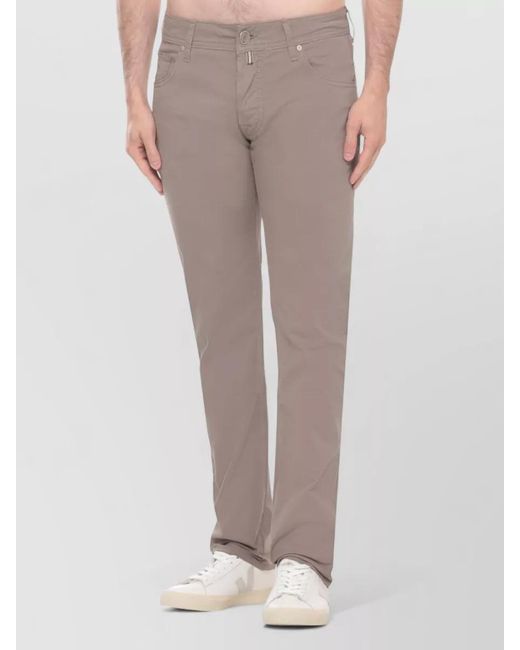 Jacob Cohen Gray Straight Leg Cotton Jeans Belt Loops for men