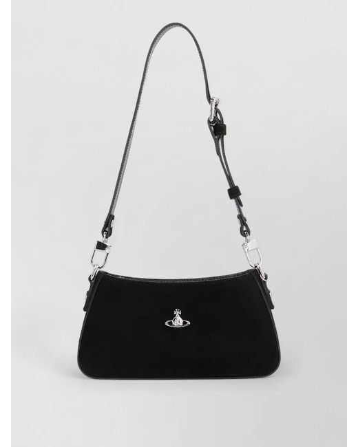 Vivienne Westwood White Tesha Suede Shoulder Bag With Adjustable Strap