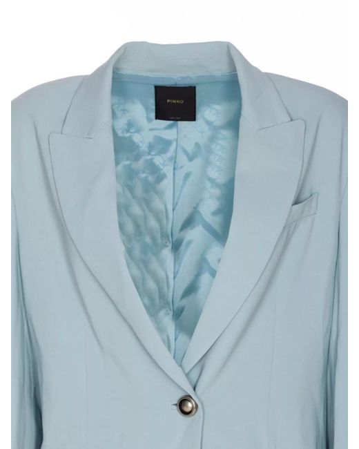 Pinko Blue Single-Breasted Blazer
